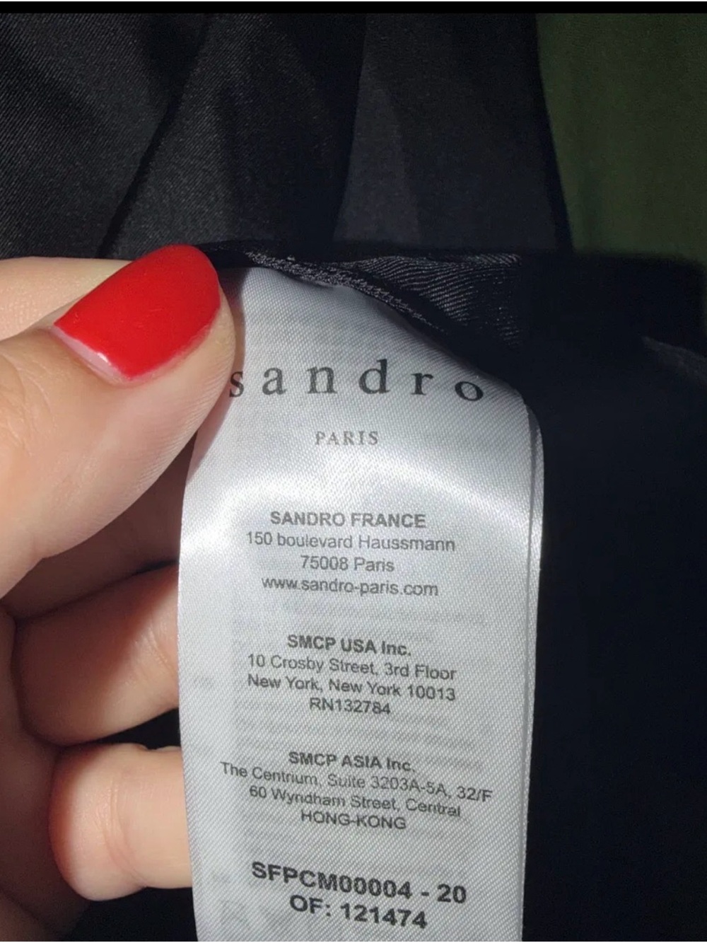 Sandro Paris “Lanna” Black Silk V-Neck Blouse Size 1 (US 4/6) - NWOT - Picture 6 of 6
